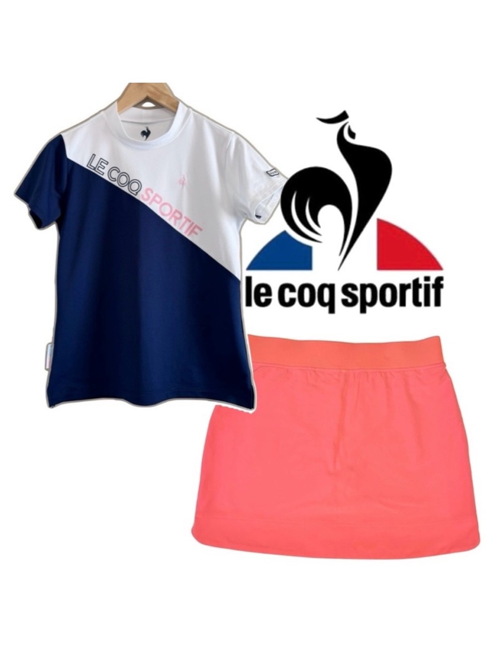 Golf Outfit Le Coq Sportif Golf Shirt and 32 Cool Coral Skort
